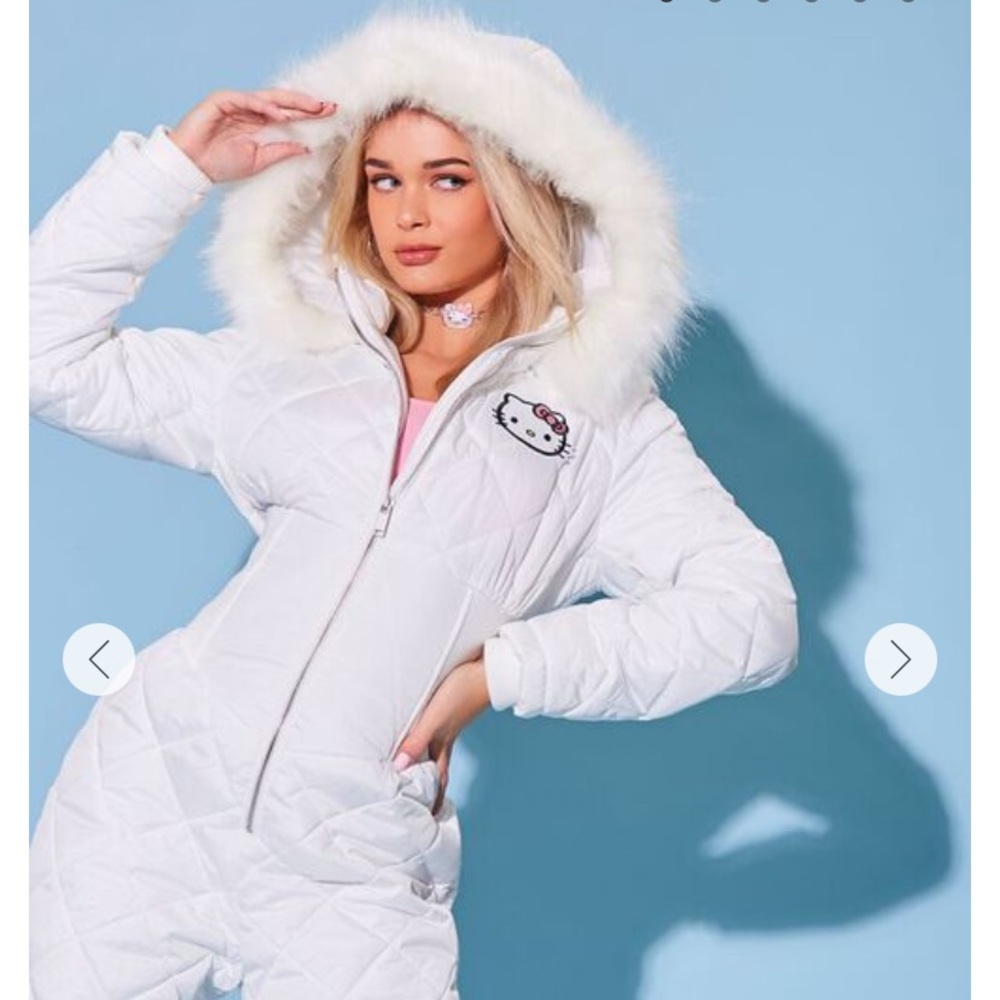 Hello Kitty x Forever 21 Quilted Jumpsuit Snow Suit Ski NEW 💕
